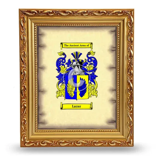 Lazar Coat of Arms Framed - Gold
