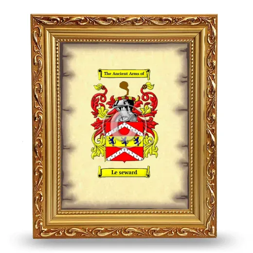 Le seward Coat of Arms Framed - Gold