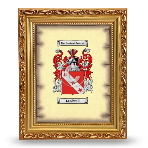 Leadwall Coat of Arms Framed - Gold