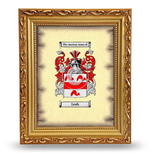 Leah Coat of Arms Framed - Gold