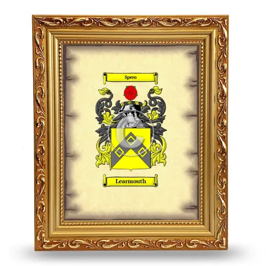 Learmouth Coat of Arms Framed - Gold