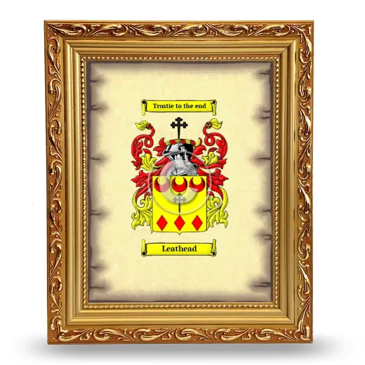 Leathead Coat of Arms Framed - Gold