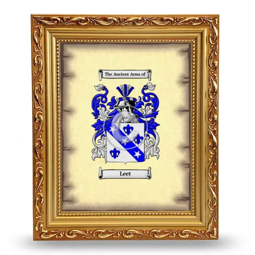 Leet Coat of Arms Framed - Gold