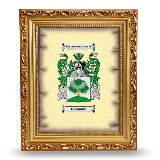 Lehmann Coat of Arms Framed - Gold
