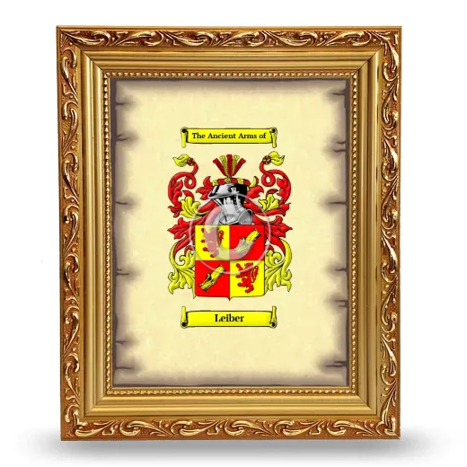 Leiber Coat of Arms Framed - Gold