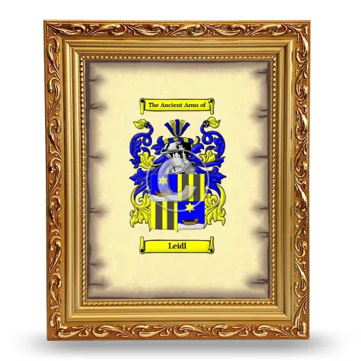 Leidl Coat of Arms Framed - Gold