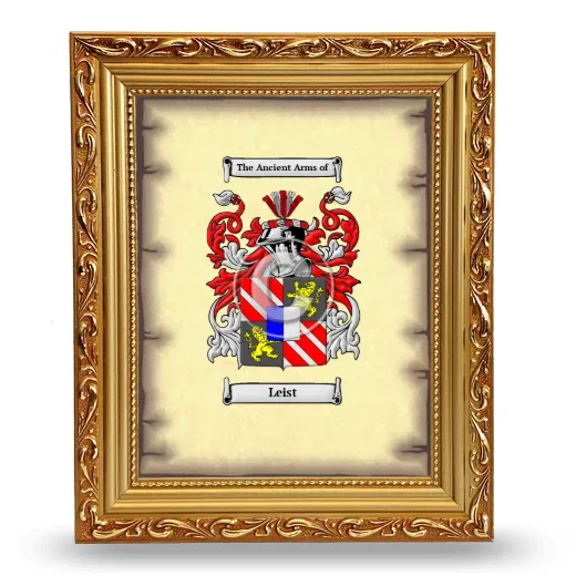 Leist Coat of Arms Framed - Gold