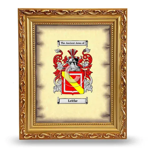 Leithe Coat of Arms Framed - Gold