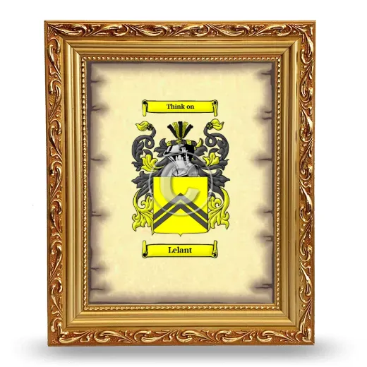 Lelant Coat of Arms Framed - Gold