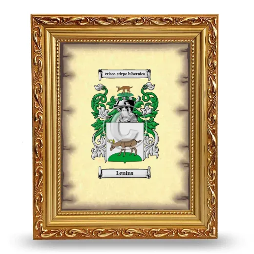 Lenins Coat of Arms Framed - Gold