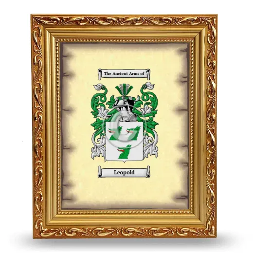 Leopold Coat of Arms Framed - Gold