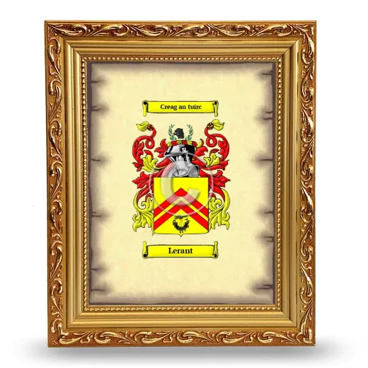 Lerant Coat of Arms Framed - Gold