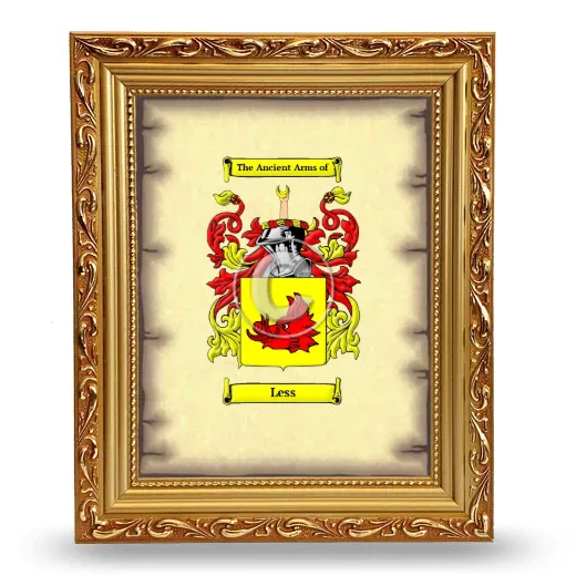 Less Coat of Arms Framed - Gold