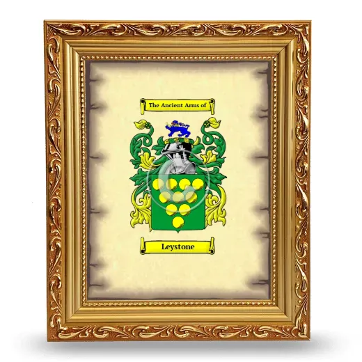 Leystone Coat of Arms Framed - Gold