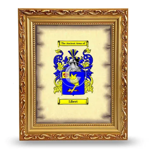 Libert Coat of Arms Framed - Gold