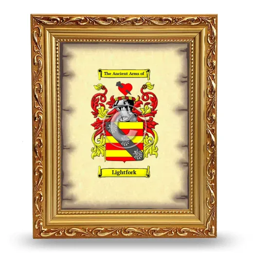 Lightfork Coat of Arms Framed - Gold
