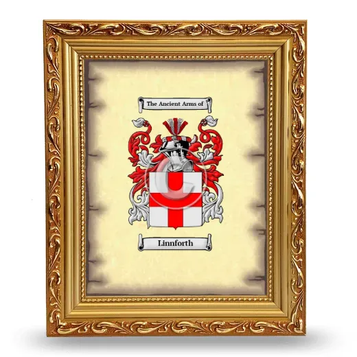 Linnforth Coat of Arms Framed - Gold