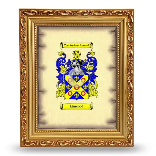 Linwood Coat of Arms Framed - Gold