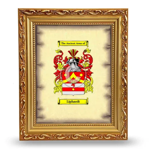 Liphardt Coat of Arms Framed - Gold