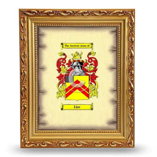 Lise Coat of Arms Framed - Gold