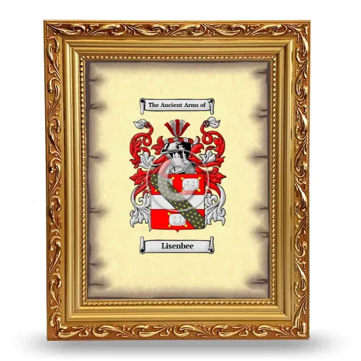 Lisenbee Coat of Arms Framed - Gold