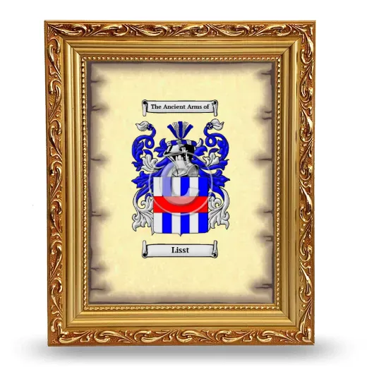 Lisst Coat of Arms Framed - Gold
