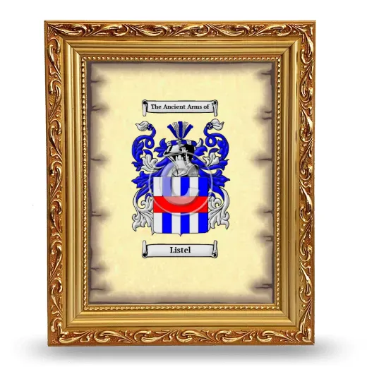 Listel Coat of Arms Framed - Gold