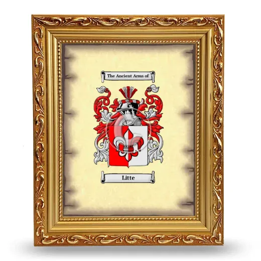 Litte Coat of Arms Framed - Gold