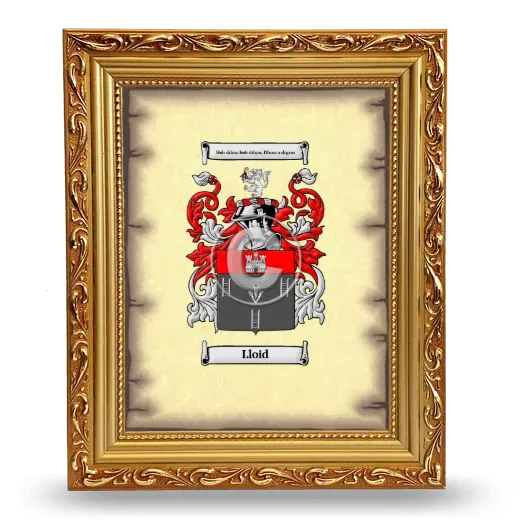Lloid Coat of Arms Framed - Gold