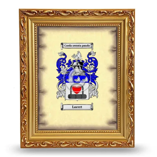 Locert Coat of Arms Framed - Gold