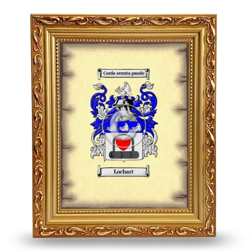 Lochart Coat of Arms Framed - Gold