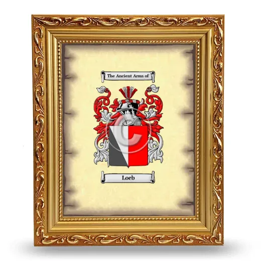 Loeb Coat of Arms Framed - Gold