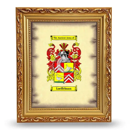 Loeffelman Coat of Arms Framed - Gold