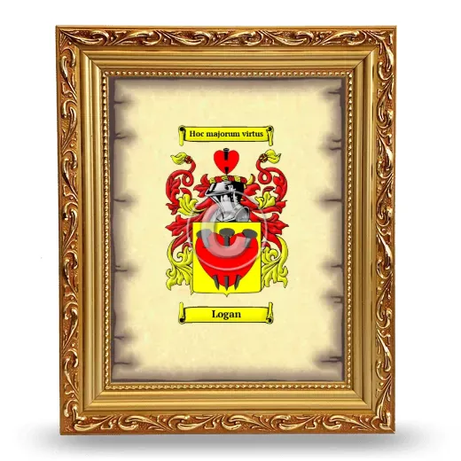 Logan Coat of Arms Framed - Gold