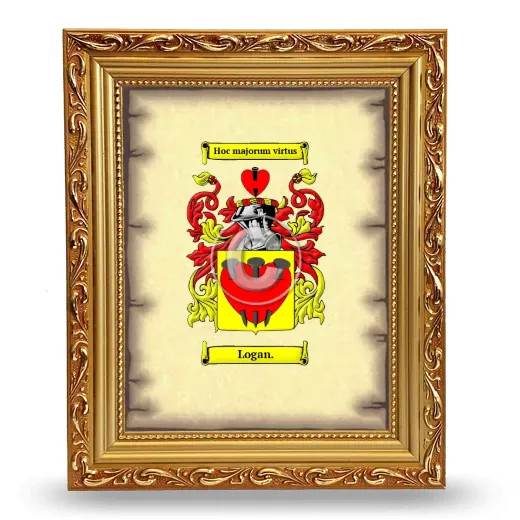Logan. Coat of Arms Framed - Gold