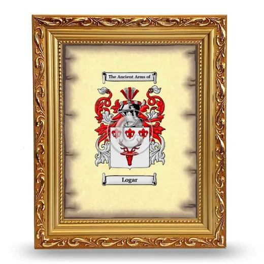 Logar Coat of Arms Framed - Gold