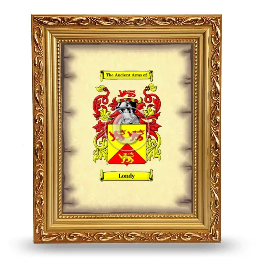 Londy Coat of Arms Framed - Gold