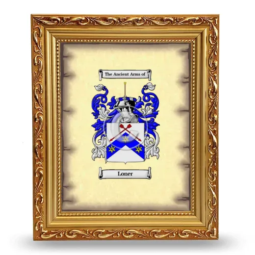 Loner Coat of Arms Framed - Gold
