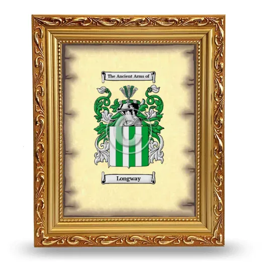 Longway Coat of Arms Framed - Gold