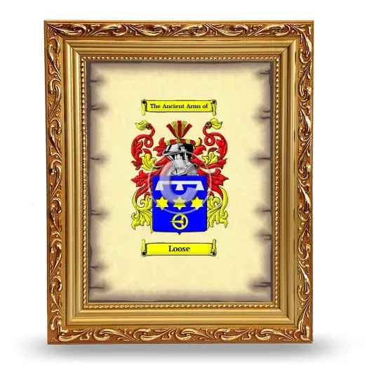 Loose Coat of Arms Framed - Gold