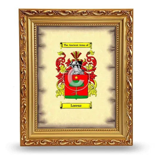 Lorenz Coat of Arms Framed - Gold