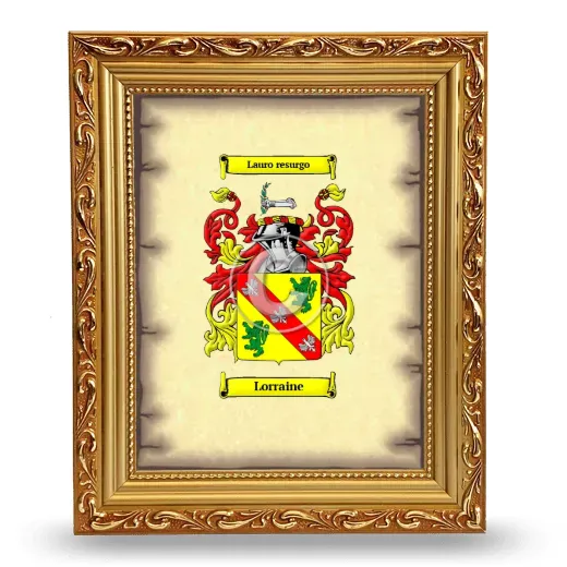 Lorraine Coat of Arms Framed - Gold
