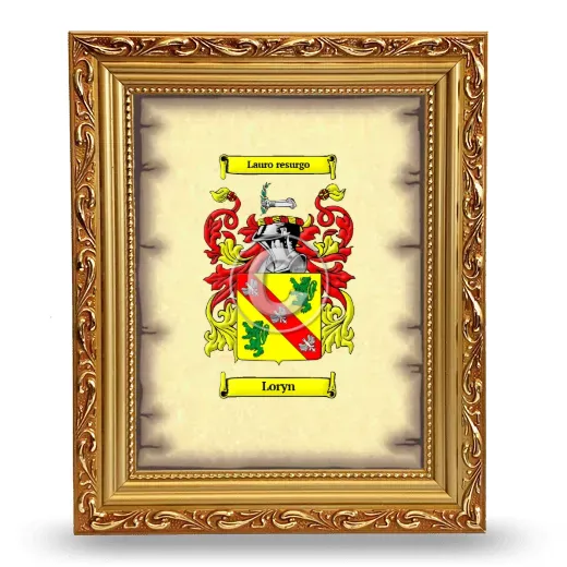Loryn Coat of Arms Framed - Gold