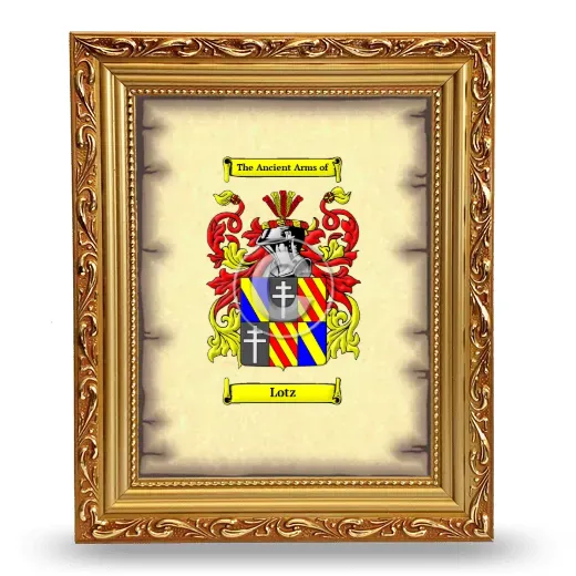 Lotz Coat of Arms Framed - Gold