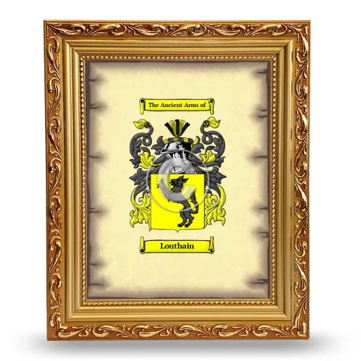 Louthain Coat of Arms Framed - Gold