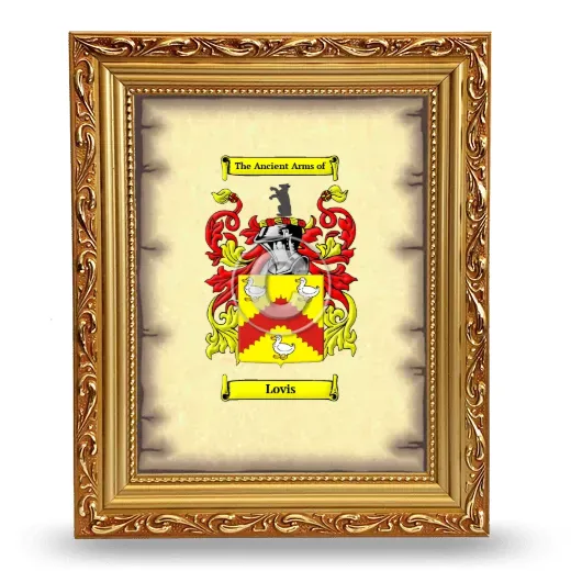 Lovis Coat of Arms Framed - Gold