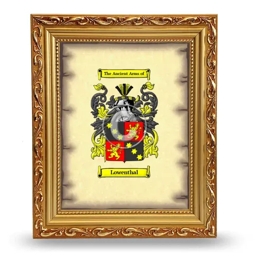 Lowenthal Coat of Arms Framed - Gold