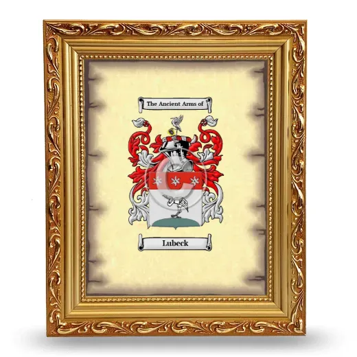 Lubeck Coat of Arms Framed - Gold