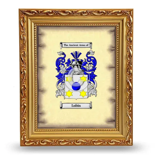 Lubin Coat of Arms Framed - Gold