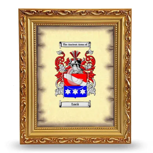 Lucà Coat of Arms Framed - Gold